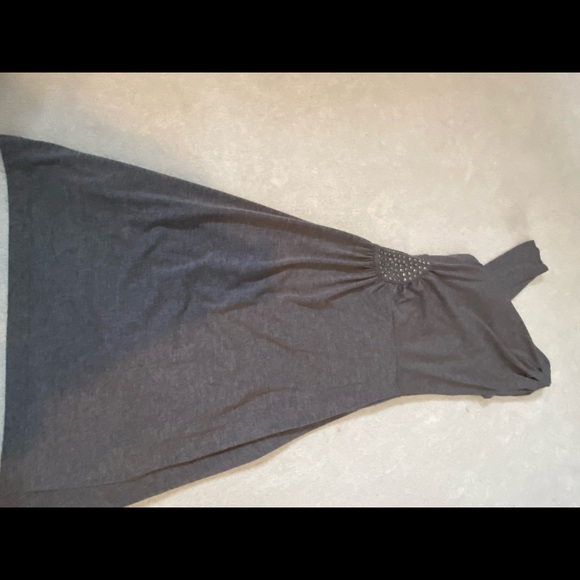 Dynamite asymmetrical grey dress with studded detail and ruching at waist - Picture 4 of 6